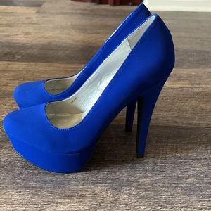 Cobalt blue pumps